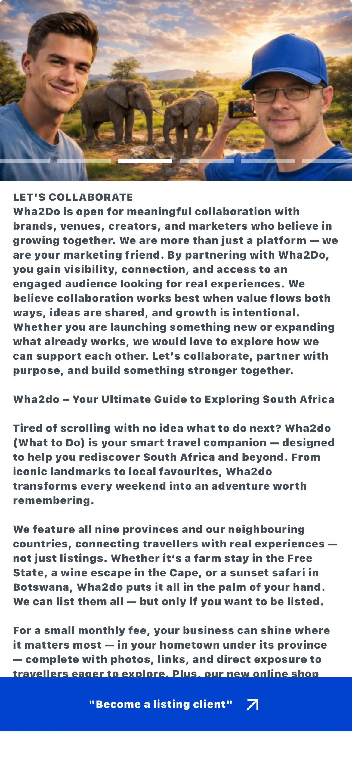 Wha2do - Your Guide to South Africa