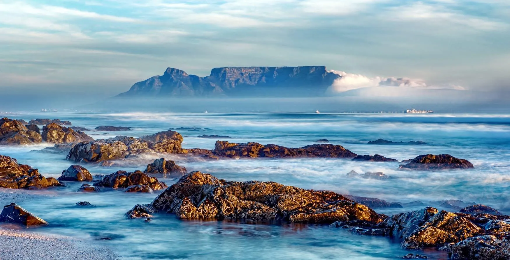 Table Mountain from Bloubergstrand